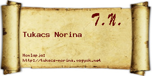 Tukacs Norina névjegykártya